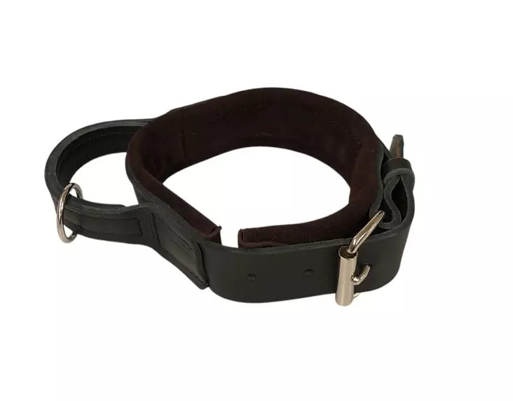 D&C Nahkapanta kahvalla musta 55 cm - Koiran nahkapannat - 2623 - 1