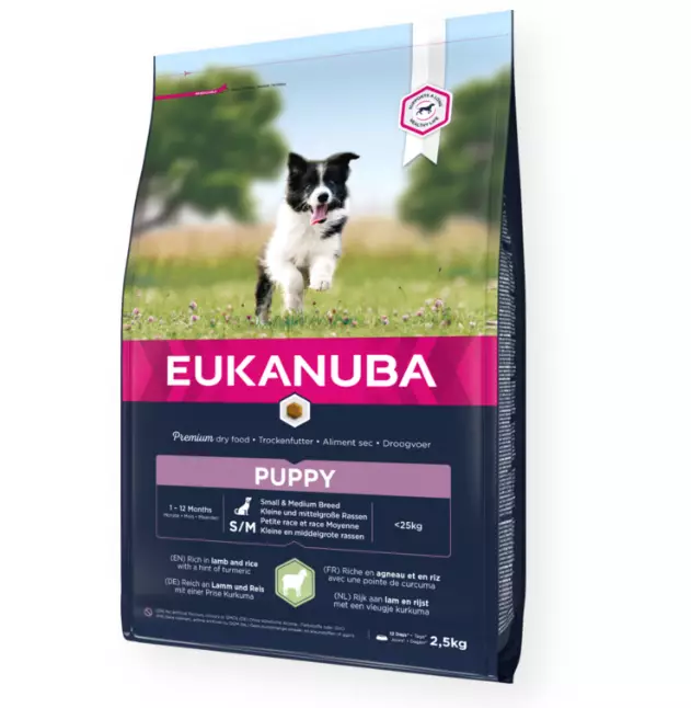 Eukanuba Puppy S/M Lamb&Rice 2,5 kg - Eukanuba kuivaruoat koiralle - 6203 - 1