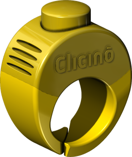 Clicino clicker-ring sormusnaksutin, keltainen S - Naksuttimet - 5993 - 1