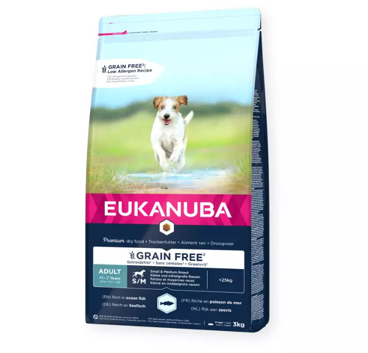 Eukanuba GF Adult S/M Ocean Fish 3 kg - Eukanuba kuivaruoat koiralle - 6213 - 1