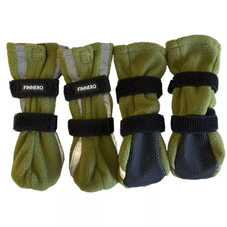 Halla Reflective tossut 4 kpl XXS vihreä - Koiran suojatossut - 2663 - 1