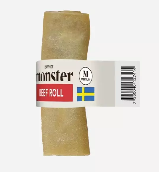 Monster Rawhide Beef Roll XL naudannahkainen puruluu - Nahkaluut - 6223 - 1