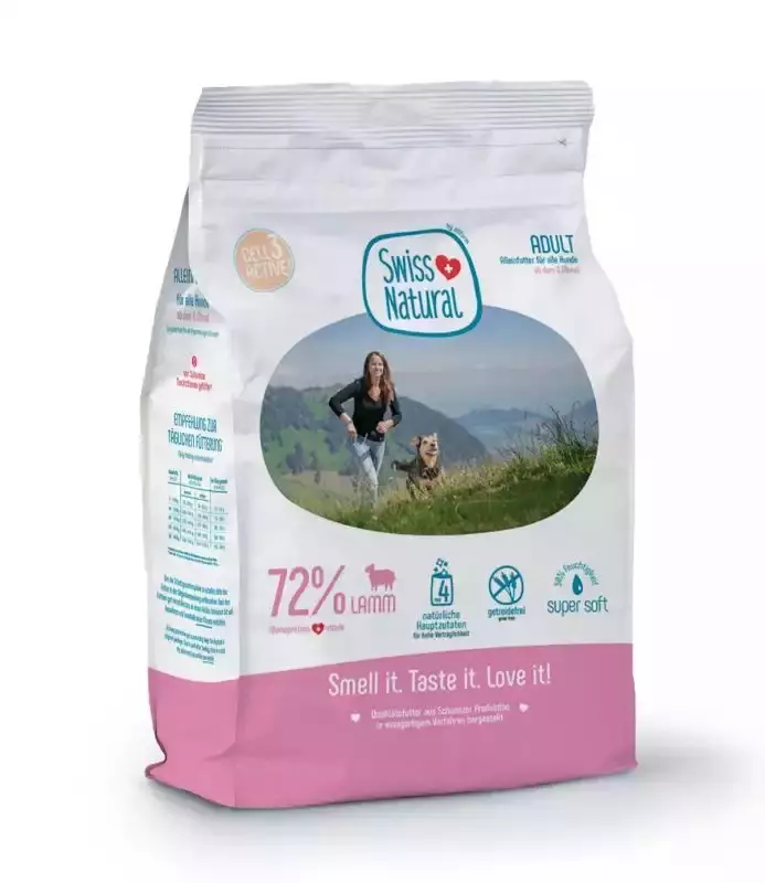 Swiss Natural Soft Adult lammas 4 kg koiran puolikostea täysravinto - Swiss Natural Soft - 3393 - 1