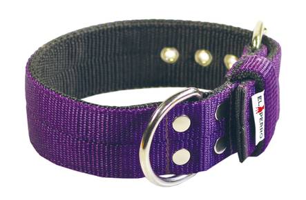 EL PERRO Solkipanta leveä lila 55 cm - Koiran tekstiilipannat - 254 - 1