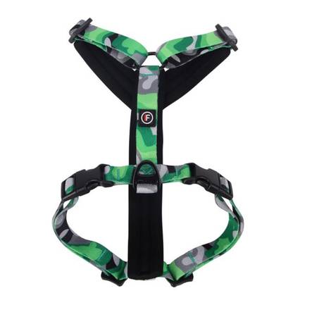 Finnero Camocolor Y-valjas vihreä XS - Koiran valjaat - 4624 - 2