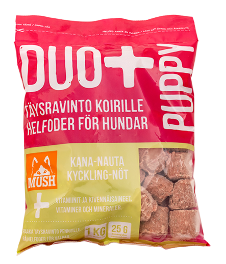 Mush Duo+ Puppy kana-nauta 1 kg - Mush - 3124 - 1