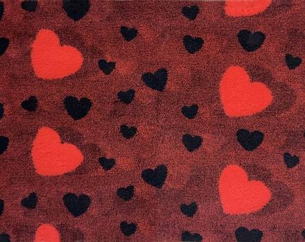 VetBed karva-alusta punainen sydämillä - Koiran pedit ja alustat - 3784 - 1