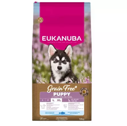 Eukanuba Grain Free Puppy Large Ocean Fish viljaton koiranpennun kuivaruoka 12 kg - Eukanuba kuivaruoat koiralle - 2954 - 1