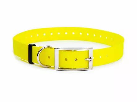 Muovitettu kaulapanta 25 mm keltainen - Koiran tekstiilipannat - 5474 - 1