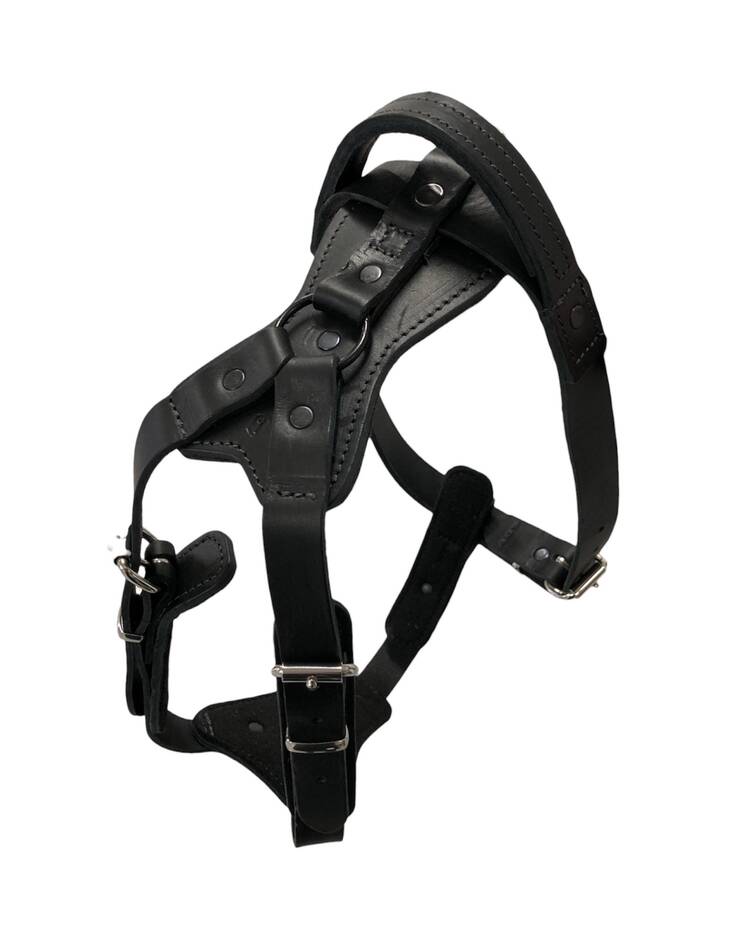 D&C Tolppavaljas kahvalla musta koko 1 - Kaulapannat ja valjaat suojelulajeihin - 1394 - 1