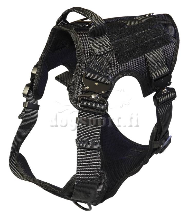 Euro Joe Taktinen valjas musta S - Koiran valjaat - 1124 - 1