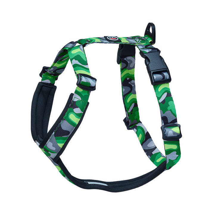 Finnero Camocolor Y-valjas vihreä XS - Koiran valjaat - 4624 - 1