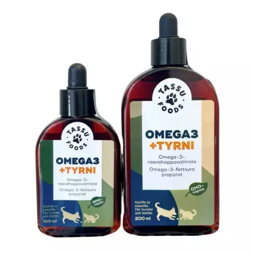Tassu Foods Omega-3 + tyrni koirille ja kissoille 100 ml - Ravintoöljyt koiralle - 5334 - 1