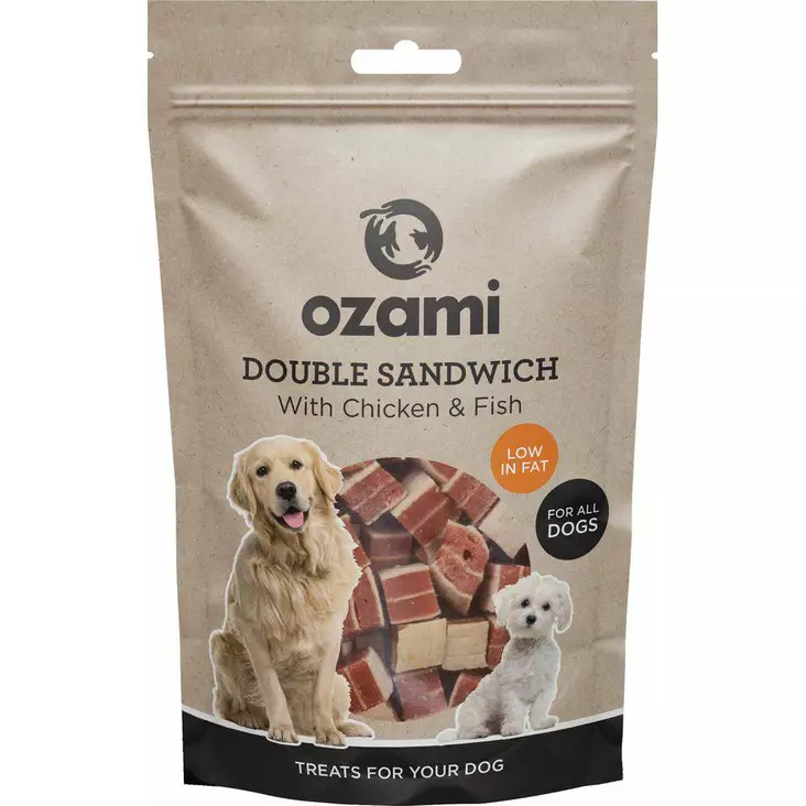 Ozami Sandwich kuutiot kanalla & kalalla 100 g - Koulutusherkut - 5964 - 1