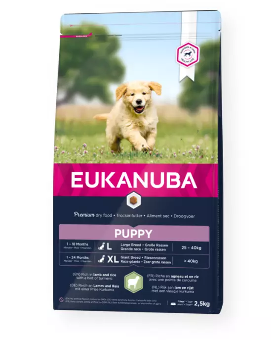 Eukanuba Puppy Large Breed Lamb & Rice koiranpennun kuivaruoka 12 kg - Eukanuba kuivaruoat koiralle - 6204 - 1