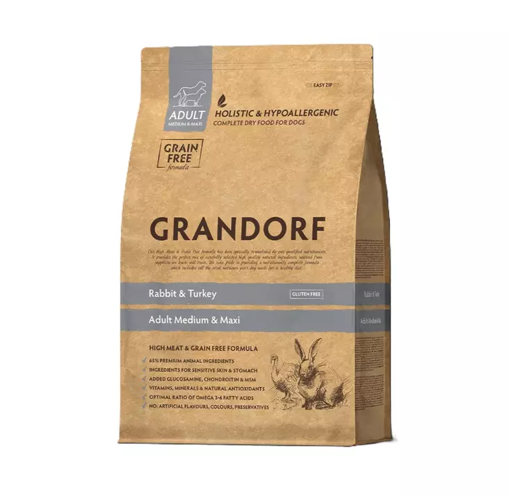 Grandorf Adult Medium & Maxi Rabbit & Turkey 3 kg - Grandorf - 6364 - 1