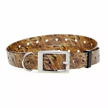 Muovitettu kaulapanta 25 mm ruskea camo - Koiran tekstiilipannat - 5475 - 1