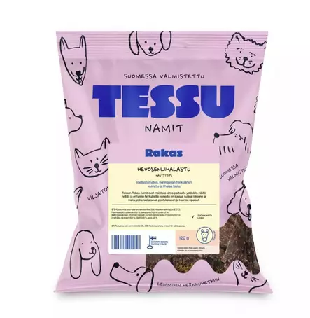 Tessu Rakas hevosenlihalastu 120 g - Kuivatut herkut - 2425 - 1