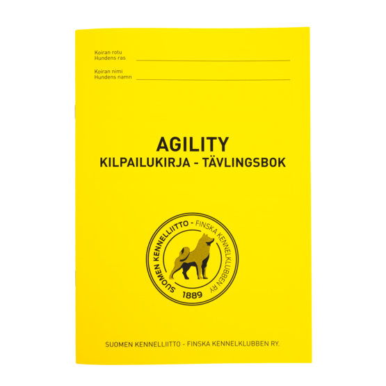 Agility kilpailukirja - Omistajan tarvikkeet - 2025 - 1