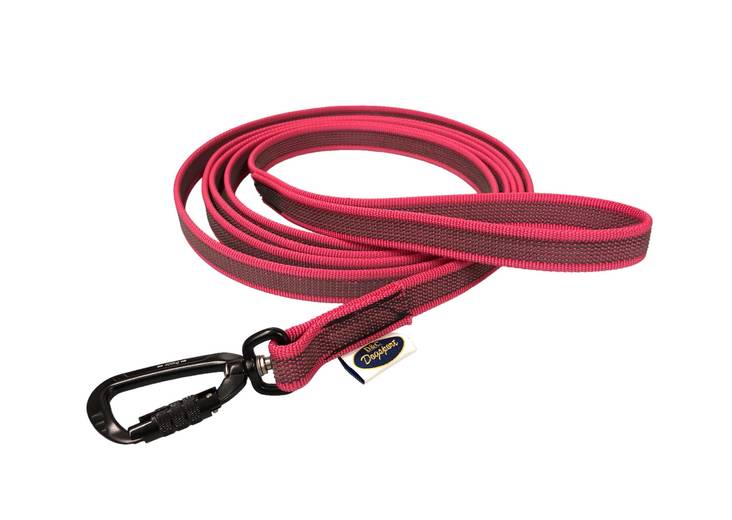 D&C Supergrip talutin 3 m twistlock -lukolla pinkki - Koiran Supergrip taluttimet - 3035 - 1
