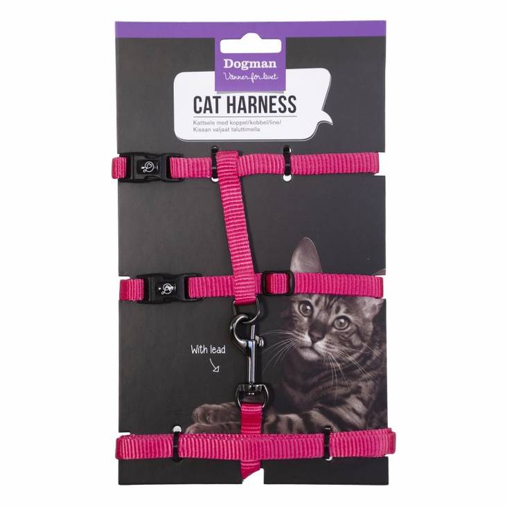 Dogman Kissan valjassetti, pinkki - Kissan valjaat - 1575 - 1