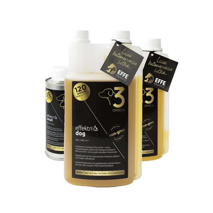Effektri Omega-3 koiran ravintoöljy 250 ml - Ravintoöljyt koiralle - 3715 - 1