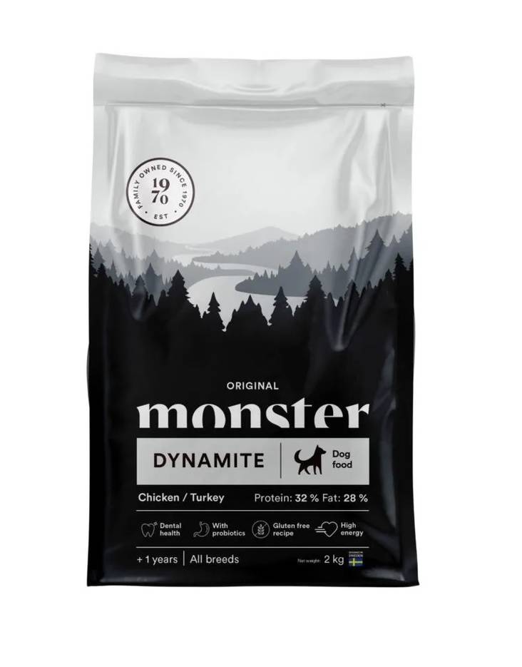 Monster Dog Original Dynamite Chicken/turkey koiran kuivaruoka 12 kg - Monster kuivaruoat koiralle - 3115 - 1