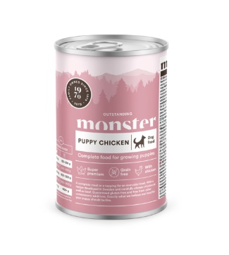 Monster Dog Puppy Kana & nauta märkäruoka 400 g - Monster - 3205 - 1