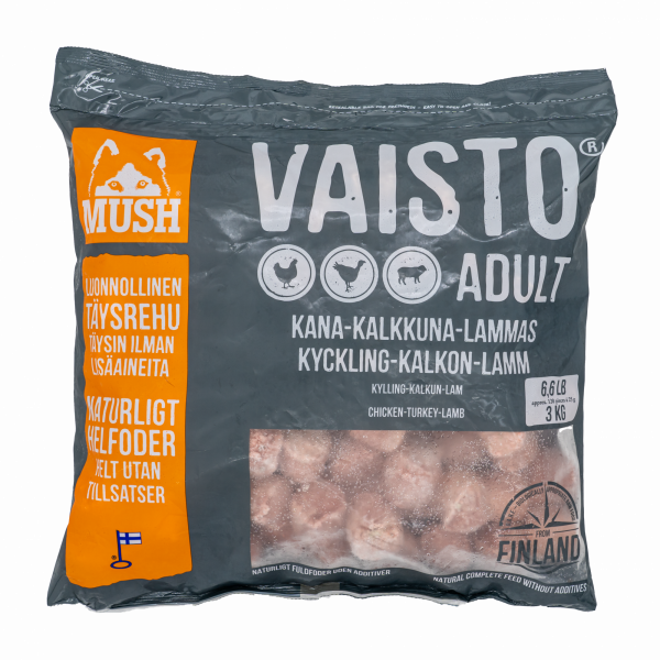 Mush Vaisto Harmaa kana-kalkkuna-lammas 3kg - Mush - 3105 - 1