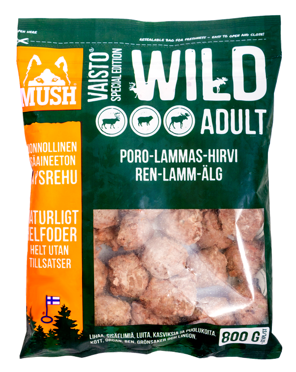 Mush Vaisto Wild poro-lammas-hirvi 800 g - Mush - 3195 - 1