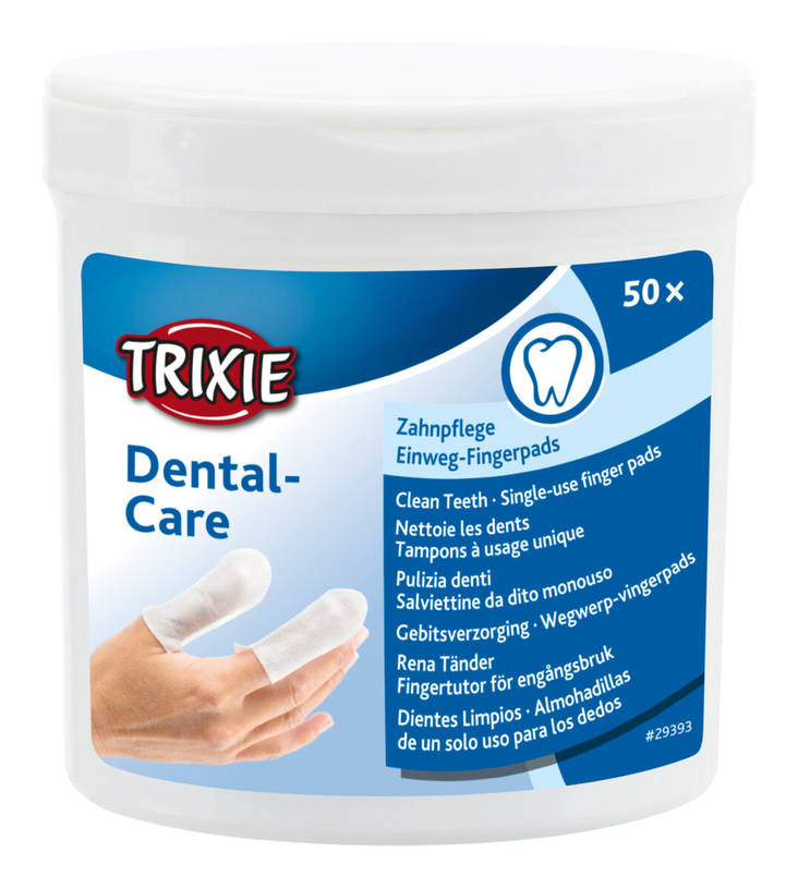 Trixie Dental Care Kertakäyttöiset hampaidenpuhdistusliinat - Koiran hammasharjat - 3225 - 1