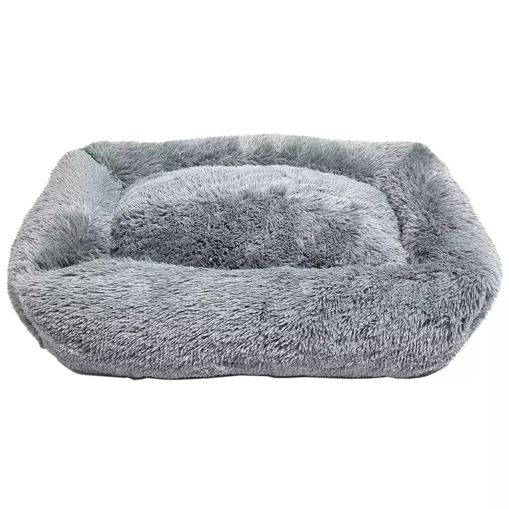 Brava Fluffy rauhoittava peti suorakulmio L tummanharmaa - Koiran pedit ja alustat - 5495 - 1