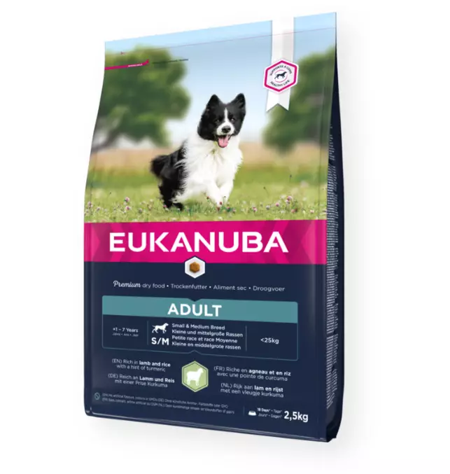 Eukanuba Adult S/M Lamb&Rice 2,5 kg - Eukanuba kuivaruoat koiralle - 6205 - 1