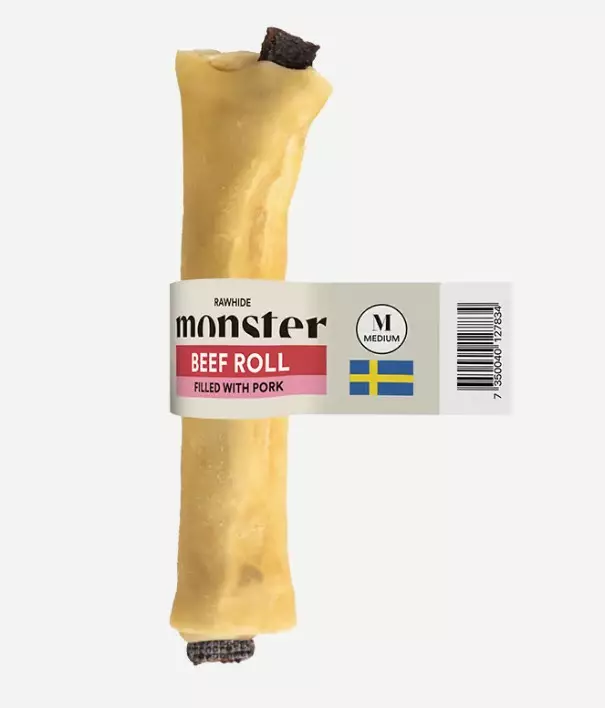 Monster Rawhide Beef Filled Pork M puruluu - Nahkaluut - 6285 - 1