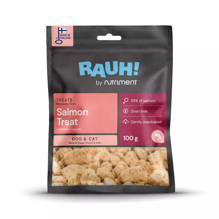 RAUH! Salmon Treat / Lohiherkku 100 g - Koulutusherkut - 1365 - 1