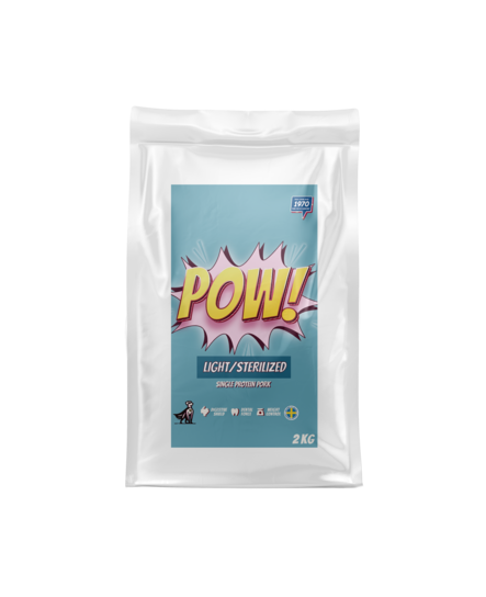 POW! Dog Light/Sterilized koiran kuivaruoka 2 kg - POW! kuivaruoat koiralle - 5246 - 1