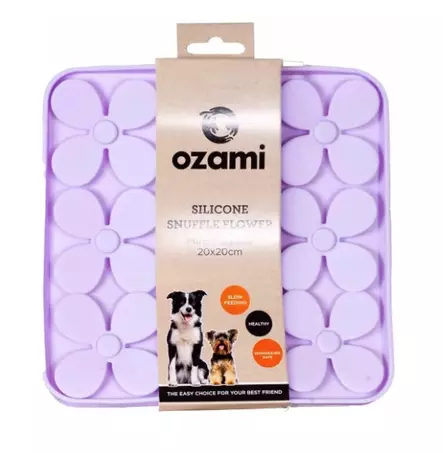 Ozami Silicone Snuffle Flower aktivointialusta violetti 20 cm - Koiran aktivointilelut - 5326 - 1