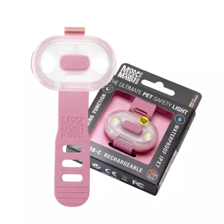 Max & Molly Matrix 2.0 Ultra LED Safety Light huomiovalo roosa - Koiran huomiovalot - 5386 - 1
