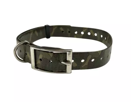 Muovitettu kaulapanta 25 mm vihreä camo - Koiran tekstiilipannat - 5476 - 1