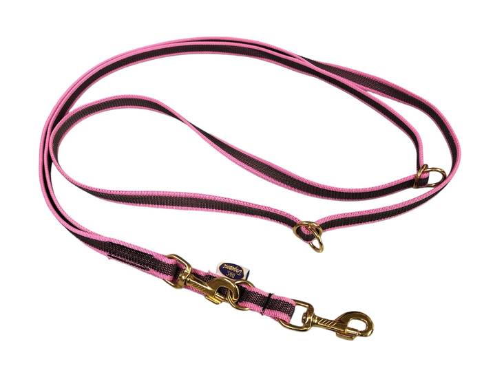 D&C Supergrip monitoimitalutin 3 m messinkilukolla vaaleanpunainen - Koiran Supergrip taluttimet - 206 - 1