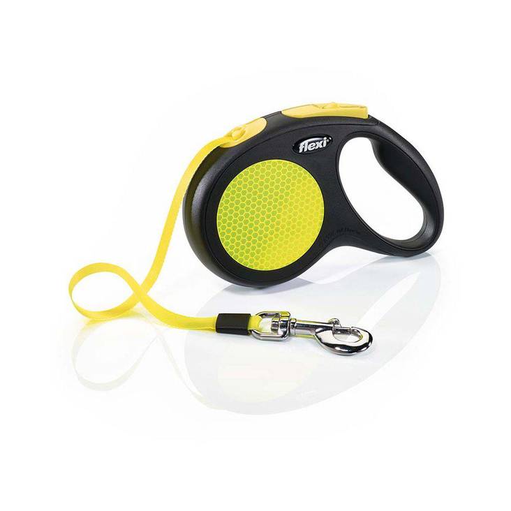 Flexi Neon M nauhalla 5 m keltainen - Koiran flexit - 1896 - 1