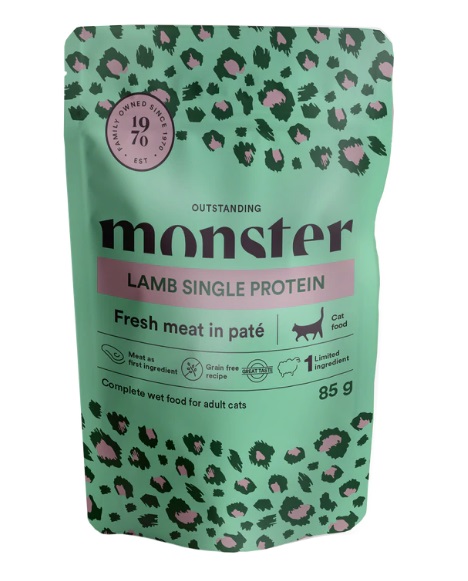 Monster Cat Adult lammas 85 g - Monster märkäruoat kissalle - 1606 - 1