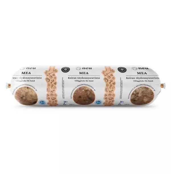 NEU MEA kotimainen raaka koiranruoka maitohappobakteereilla 500 g - NEU pakasteruoat koirille - 2486 - 1