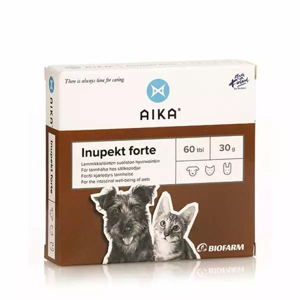 AIKA Inupekt Forte lemmikin suoliston hyvinvointiin 60 tbl - Koiran ravintolisät - 2506 - 1