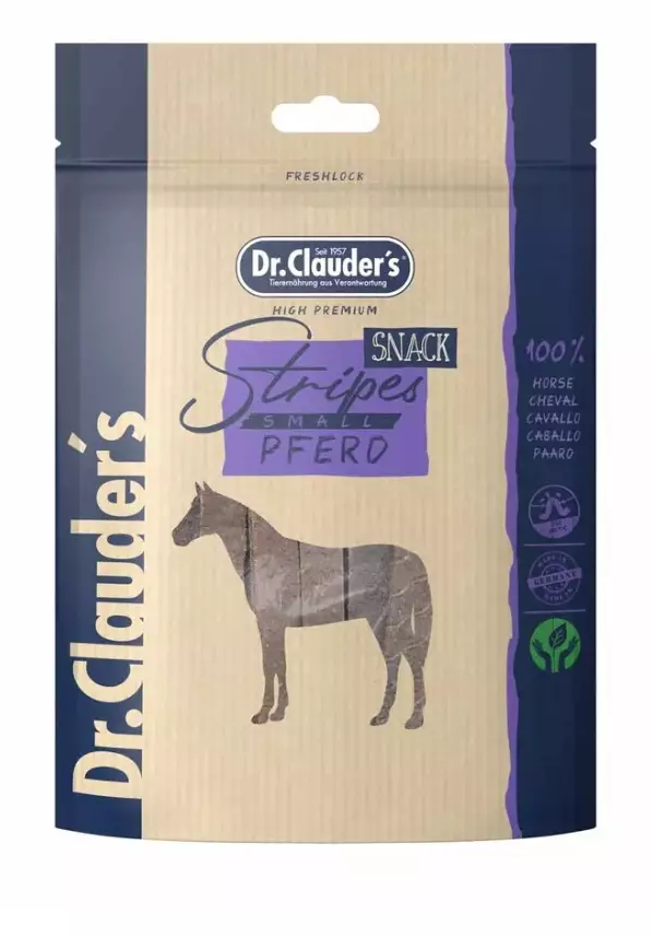 Dr. Clauders Snack Stripes Small hevonen 80 g - Koulutusherkut - 2626 - 1
