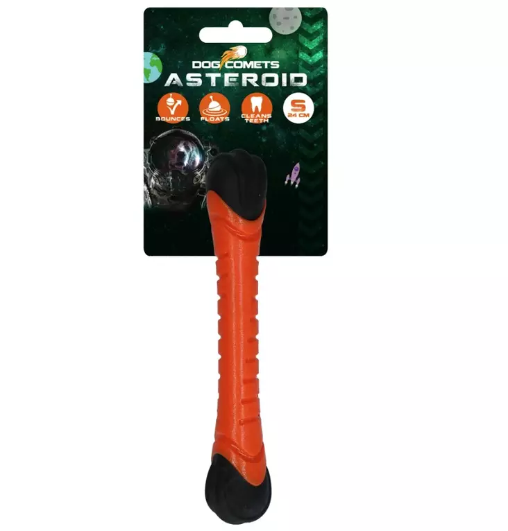 Dog Comets Asteroid Fetch Stick oranssi - Koiran kumi- ja lateksilelut - 5576 - 1