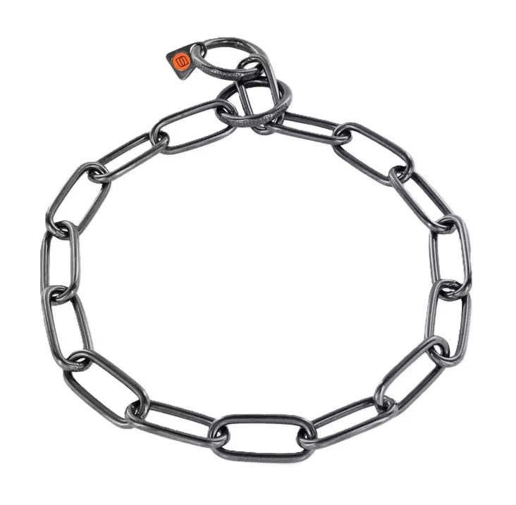 Ketjupanta pitkälenkkinen 4 mm musta 50 cm - Koiran ketjupannat - 436 - 1