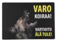 Varoituskyltti Saksanpaimenkoira, musta - Varoituskyltit - 1067 - 1