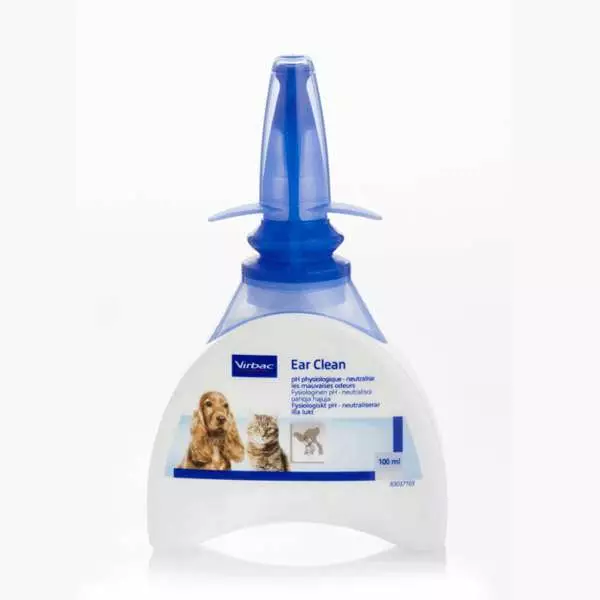 Virbac Ear Clean fysiologinen korvanpuhdistusliuos koirille ja kissoille 100 ml - Koiran korvapuhdisteet - 2517 - 1