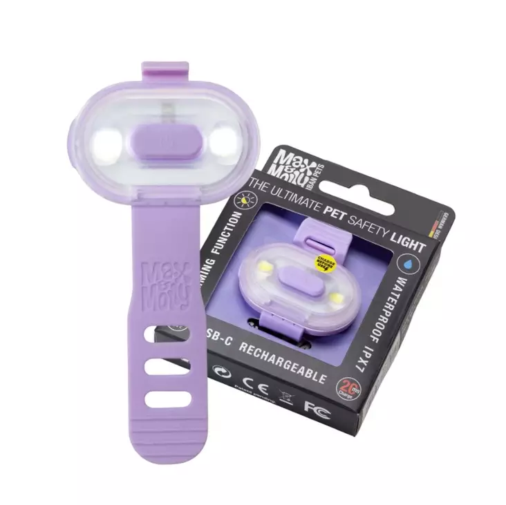 Max & Molly Matrix 2.0 Ultra LED Safety Light huomiovalo violetti - Koiran huomiovalot - 5387 - 1